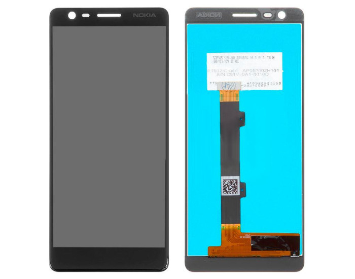 Дисплей с сенсорным экраном (модуль) Nokia 3.1 TA-1063 / TA-1057, черный, оригинал