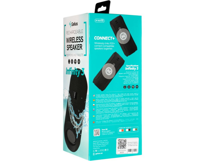 Колонка Bluetooth Speaker + FM Radio Gelius Pro Infinity 3 (GP-BS510SE) Black