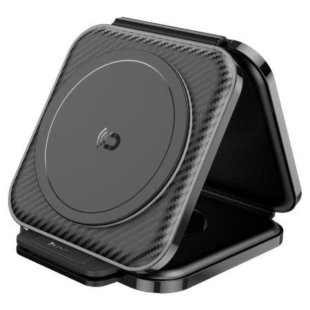 Беспроводное зарядка Hoco CQ4 Unique 3-in-1 Black
