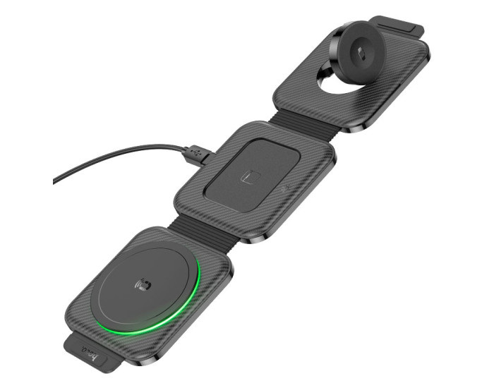 Бездротове зарядка Hoco CQ4 Unique 3-in-1 Black