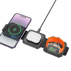 Бездротове зарядка Hoco CQ4 Unique 3-in-1 Black