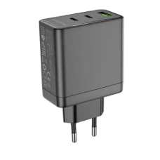 Мережеве зарядний пристрій Borofone BN12 Manager (PD65W+QC3.0) (30W USB-A / 65W 2USB-C) чорний