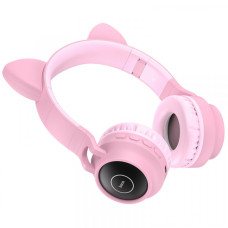 Беспроводные Наушники Bluetooth Hoco W27 Cat Ear Pink (Класс B)