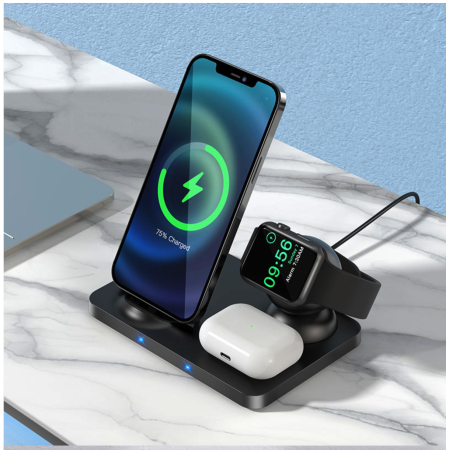 Беспроводная зарядка Hoco CW33 Ultra-Charge 3in1