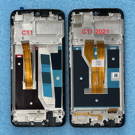 Дисплей с сенсорным экраном (модуль) Realme C11 2021 /C20 /C20A /C21 /Narzo 50i, черный с рамкой, оригинал