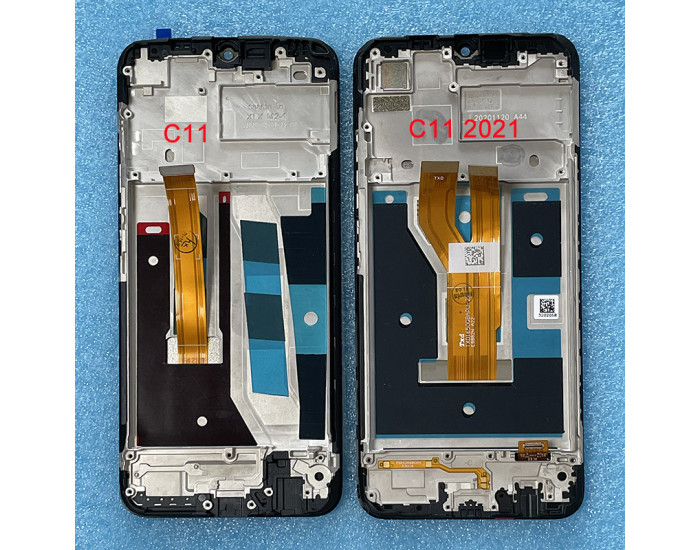 Дисплей с сенсорным экраном (модуль) Realme C11 2021 /C20 /C20A /C21 /Narzo 50i, черный с рамкой, оригинал