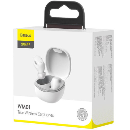 Беспроводные Наушники Bluetooth Baseus Headset WM01 (Белый / White)