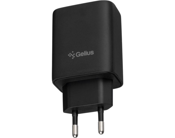 Мережеве зарядний пристрій Gelius Power Pulse 65W GP-HC057 USB+2Type-C (QC/PD/PPS) Black