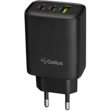 Мережеве зарядний пристрій Gelius Power Pulse 65W GP-HC057 USB+2Type-C (QC/PD/PPS) Black