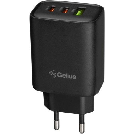 Сетевое зарядное устройство Gelius Power Pulse 65W GP-HC057 USB+2Type-C (QC/PD/PPS) Black