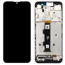 Дисплей з сенсорним екраном (модуль) Motorola XT2127 Moto G10, чорний з рамкою
