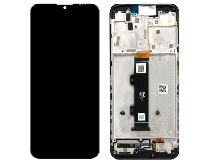 Дисплей з сенсорним екраном (модуль) Motorola XT2127 Moto G10, чорний з рамкою