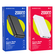 Портативна батарея (Power Bank) Borofone BJ3A Minimalist 20000mAh, (Білий / White)