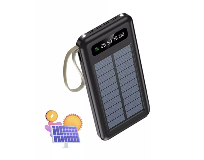 Портативна батарея (Power Bank) SUNIX PB43 12000mAh + Solar Energe Black