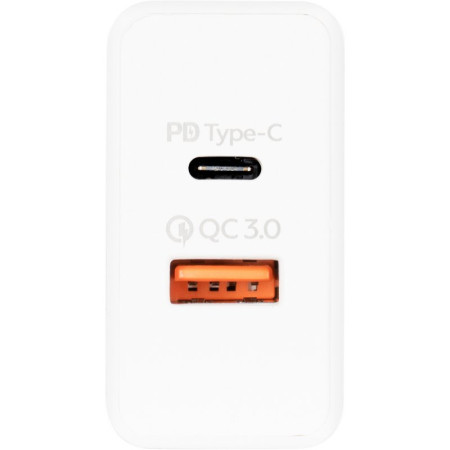 Сетевое зарядное устройство Gelius X-Duo PRO (GP-HC053) с кабелем (Type-C/Type-C) (45W) Белый