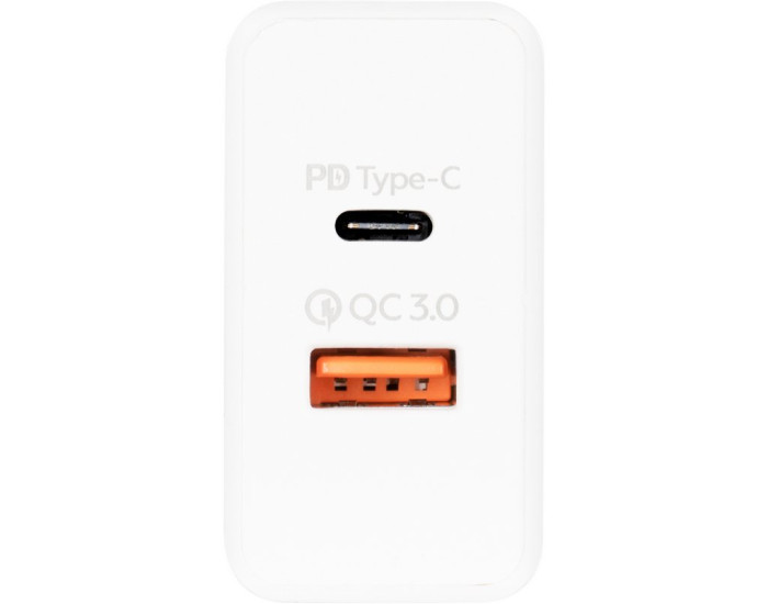 Мережеве зарядний пристрій Gelius X-Duo PRO (GP-HC053) з кабелем (Type-C/Type-C) (45W) Білий