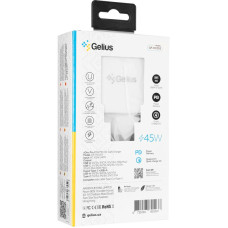 Мережеве зарядний пристрій Gelius X-Duo PRO (GP-HC053) з кабелем (Type-C/Type-C) (45W) Білий