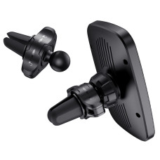 Автодержатель магнитный с безпроводной зарядкой Borofone BH35 (Wireless Charger) (Черный / Black)