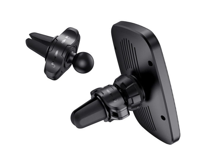 Автотримач магнітний з безпровідний зарядкою Borofone BH35 (Wireless Charger) (Чорний / Black)