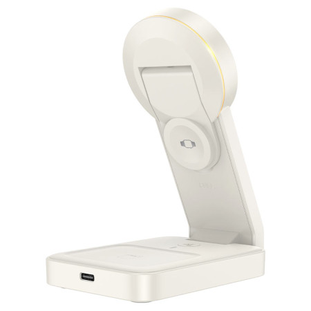 Бездротова зарядка Hoco CQ3 Motorcycle 3-in-1 Wireless Fast Charger White