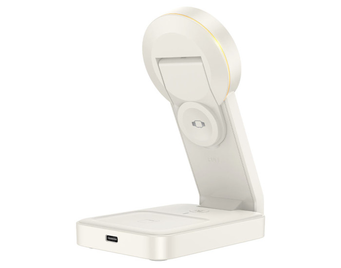 Бездротова зарядка Hoco CQ3 Motorcycle 3-in-1 Wireless Fast Charger, White