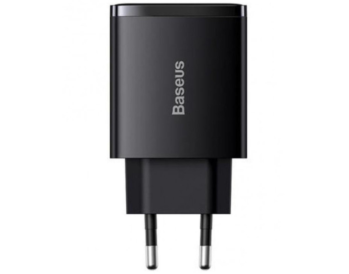 Мережеве зарядний пристрій Baseus Compact Quick Charger 30W (2USB+Type-C) (EUCCXJ-E01) Black