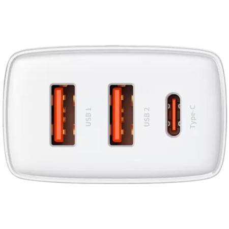 Сетевое зарядное устройство Baseus Quick Charger (2U+C 30W) EU (CCXJ-E02) White