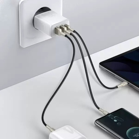 Сетевое зарядное устройство Baseus Quick Charger (2U+C 30W) EU (CCXJ-E02) White