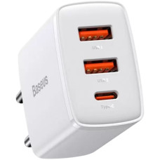 Сетевое зарядное устройство Baseus Quick Charger (2U+C 30W) EU (CCXJ-E02) White