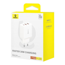 Сетевое зарядное устройство Baseus Cube Fast Charger 2U+C 30W EU Cluster (P10111402213-00) Белый