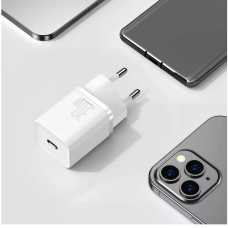 Мережеве зарядний пристрій Baseus Cube Fast Charger (Type-C+USB-A) 30W EU Cluster (P10111404213-00) (Білий  White)
