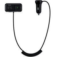 Автомобильный FM-Модулятор Baseus T-Typed S16 Bluetooth MP3/Charger (CCTM-E01) Black (Класс А)