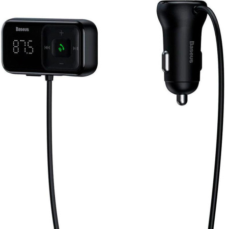 Автомобильный FM-Модулятор Baseus T-Typed S16 Bluetooth MP3/Charger (CCTM-E01) Black (Класс А)