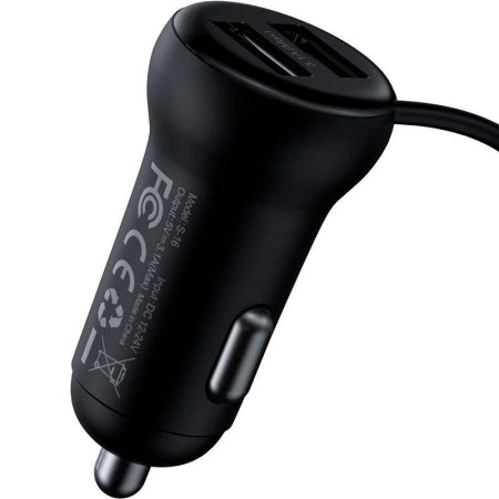 Автомобильный FM-Модулятор Baseus T-Typed S16 Bluetooth MP3/Charger (CCTM-E01) Black (Класс А)