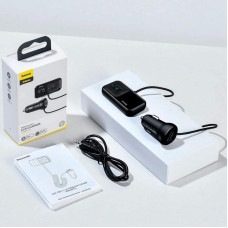 Автомобильный FM-Модулятор Baseus T-Typed S16 Bluetooth MP3/Charger (CCTM-E01) Black