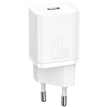 Сетевое зарядное устройство Baseus 1Type-C Super Si 20W + Cable Type-C to Lightning (TZCCSUP-B02) White