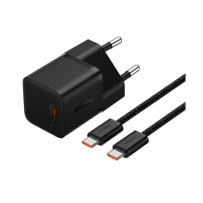 Сетевое зарядное устройство Baseus GaN5 Fast Charger (mini) 1C 20W с кабелем Type-C to Type-C (P10110900113) (Cluster Black)