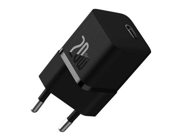 Мережеве зарядний пристрій Baseus GaN5 Fast Charger (mini) 1C 20W з кабелем Type-C to Type-C (P10110900113) (Cluster Black)