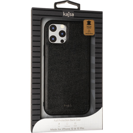 Чехол-силикон Kajsa Luxe iPhone 12/12 Pro Black