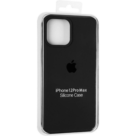 Чехол-силикон оригинал Full Soft Matte with MagSafe iPhone 12 Pro Max Black