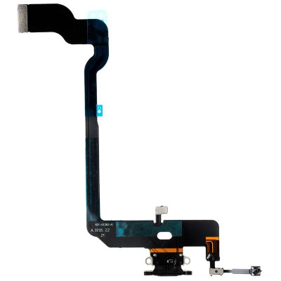 Шлейф для iPhone XS, конектора навушників, конектора зарядки, чорний