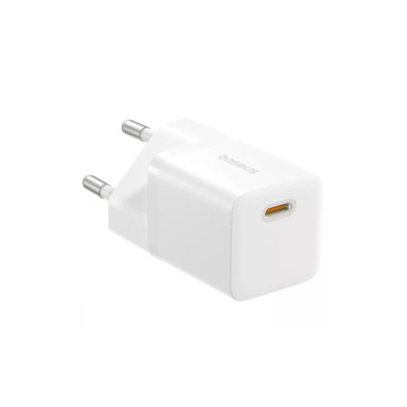 Сетевое зарядное устройство Baseus GaN5 Fast Charger (mini) 1C 20W с кабелем Type-C to Type-C (100W /1m) (P10110900213-01) White