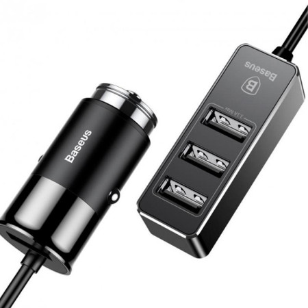Автомобильное зарядное устройство Baseus Enjoy Together QC 4USB (CCTON-01) (5.5A), (Черный / Black)