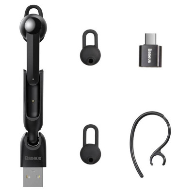 Бездротова Bluetooth гарнітура Baseus A05 Black