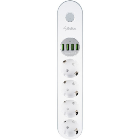 Сетевой фильтр Gelius Pro PowerStrip G-Power На 4 розетки и 4USB (2м) (GP-PS-001) (Белый / White)