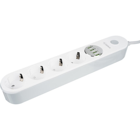 Сетевой фильтр Gelius Pro PowerStrip G-Power На 4 розетки и 4USB (2м) (GP-PS-001) (Белый / White)
