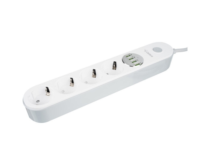 Сетевой фильтр Gelius Pro PowerStrip G-Power На 4 розетки и 4USB (2м) (GP-PS-001) (Белый / White)