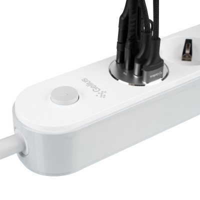 Мережевий фільтр Gelius Pro PowerStrip G-Power на 4 розетки и 4USB (2м) (GP-PS-001) (Білий / White)
