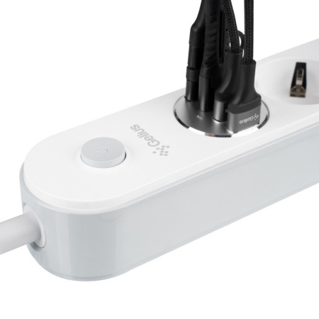 Сетевой фильтр Gelius Pro PowerStrip G-Power На 4 розетки и 4USB (2м) (GP-PS-001) (Белый / White)