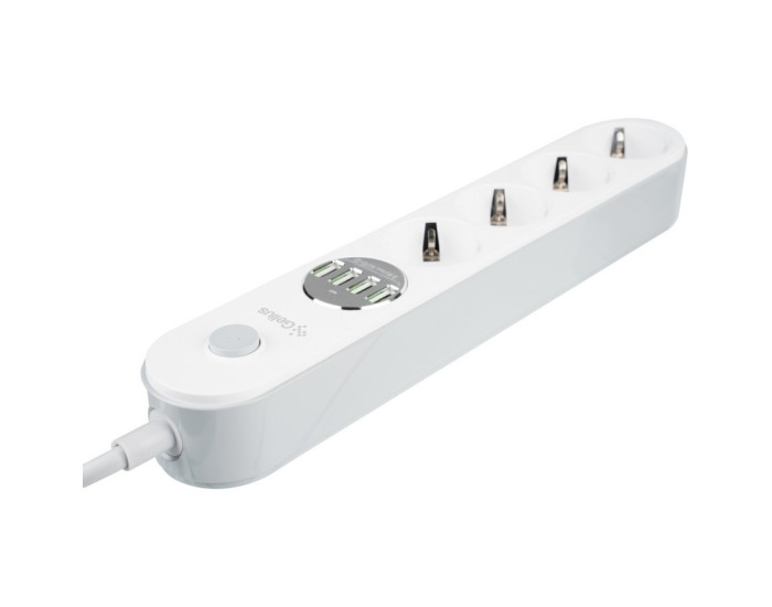 Сетевой фильтр Gelius Pro PowerStrip G-Power На 4 розетки и 4USB (2м) (GP-PS-001) (Белый / White)